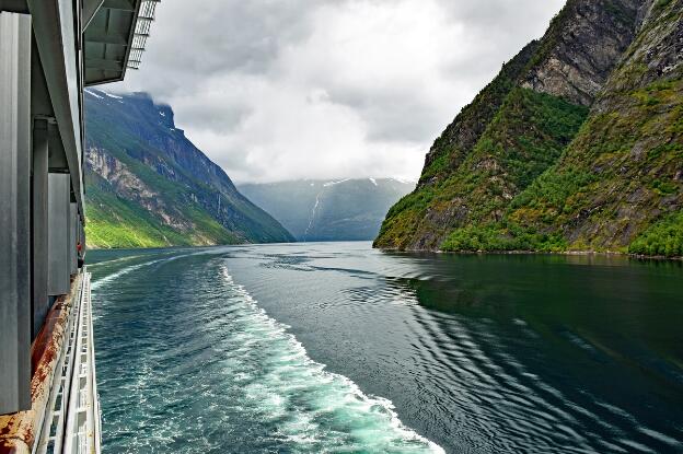 Kreuzfahrt auf dem Geirangerfjord in Norwegen