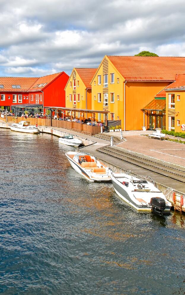 Fischereihafen Fiskebrygga in Kristiansand, Norwegen