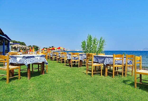 Restaurant am Meer in Psalidi auf Kos, Griechenland