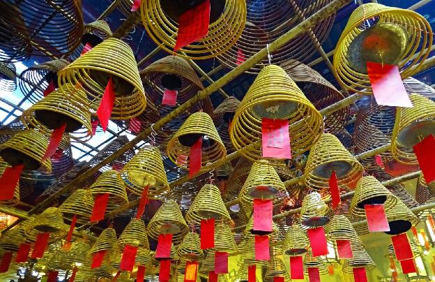 Man Mo Temple in Sheung Wan, Hongkong