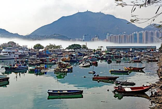 Fischerboote im Sam Ka Tsuen Typhoon Shelter 