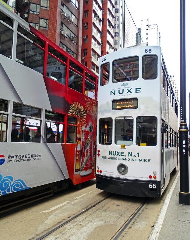 Historische Straßenbahnen in North Point, Hongkong