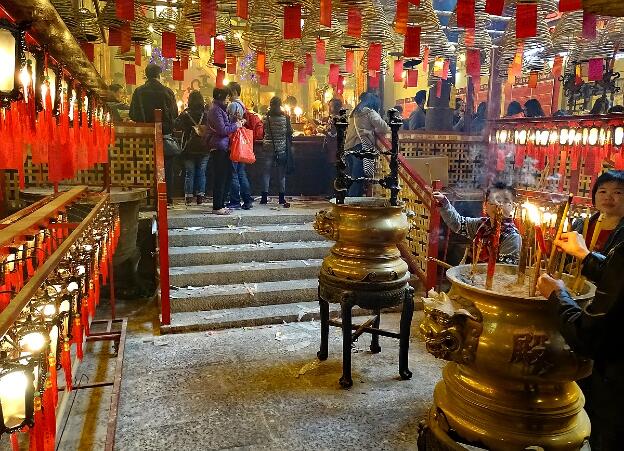 Man Mo Temple in Sheung Wan, Hongkong