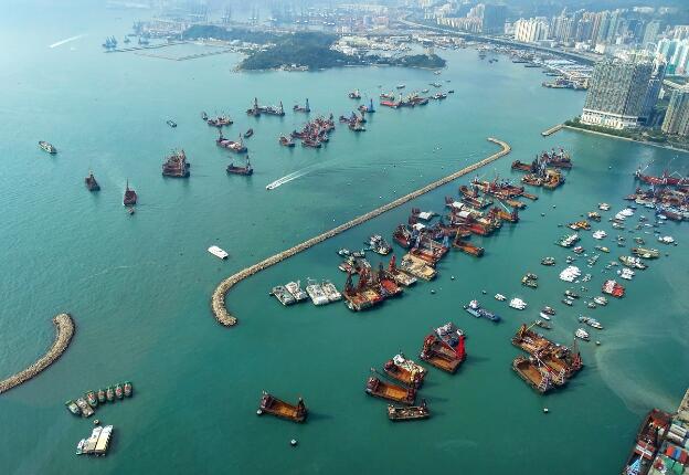 New Yau Ma Tei Typhoon Shelter in Hongkong