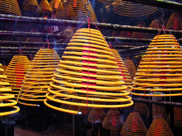 Man Mo Temple in Sheung Wan, Hongkong