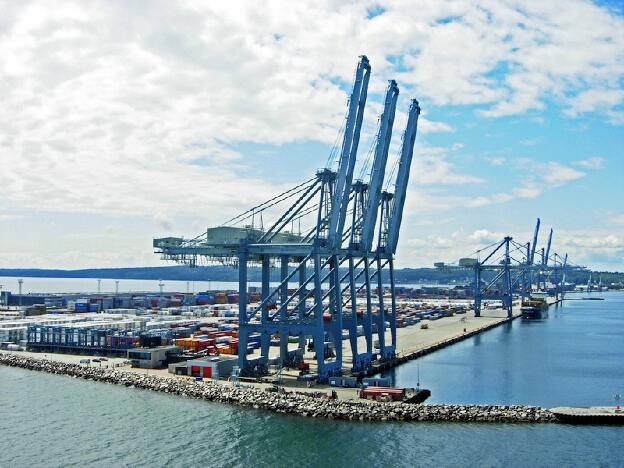 Containerterminal im Aarhus Havn (Dänemark) 