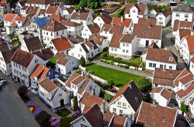 Stadtteil Gamle Stavanger in Norwegen