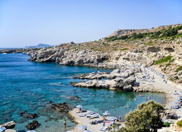 Kiesstrand - Hotel Kalithea Mare Palace Rhodos